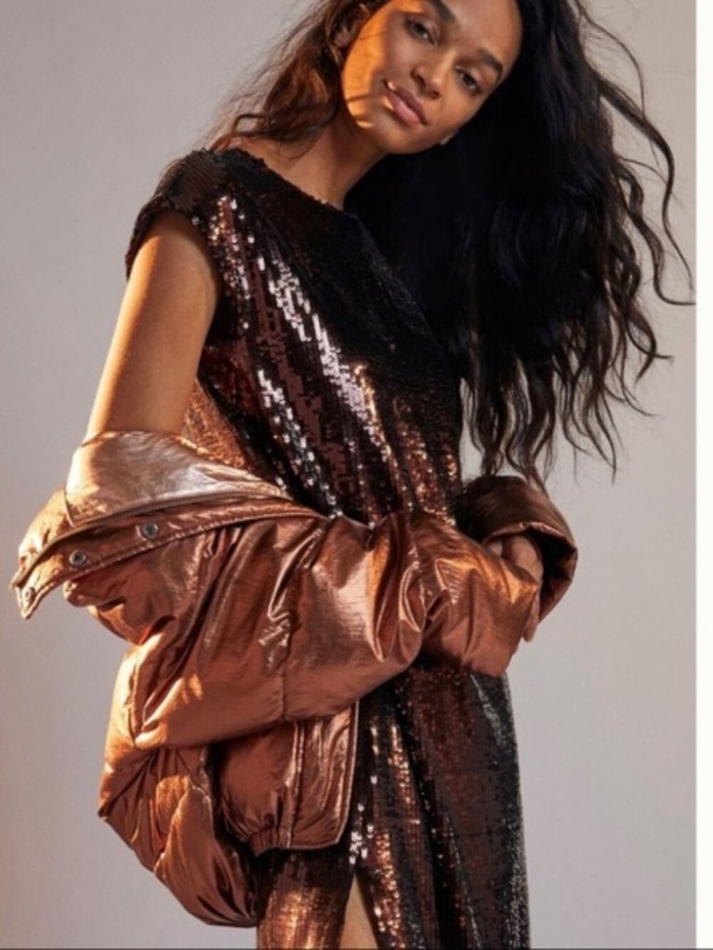 Anthropologie Maeve Kara Sequined Mini Dress L